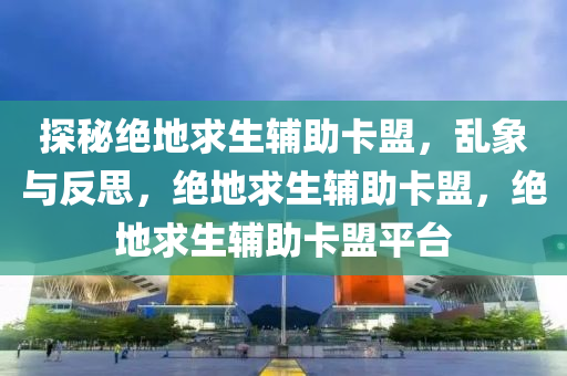 探秘绝地求生辅助卡盟，乱象与反思，绝地求生辅助卡盟，绝地求生辅助卡盟平台