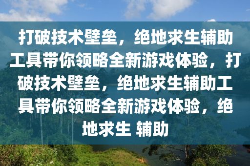 打破技术壁垒，绝地求生辅助工具带你领略全新游戏体验，打破技术壁垒，绝地求生辅助工具带你领略全新游戏体验，绝地求生 辅助