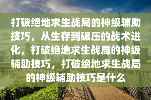 打破绝地求生战局的神级辅助技巧，从生存到碾压的战术进化，打破绝地求生战局的神级辅助技巧，打破绝地求生战局的神级辅助技巧是什么