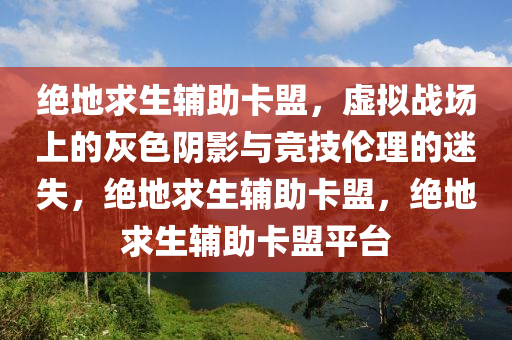 绝地求生辅助卡盟，虚拟战场上的灰色阴影与竞技伦理的迷失，绝地求生辅助卡盟，绝地求生辅助卡盟平台