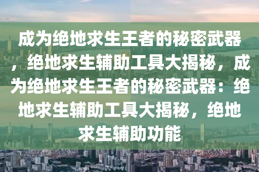 成为绝地求生王者的秘密武器，绝地求生辅助工具大揭秘，成为绝地求生王者的秘密武器：绝地求生辅助工具大揭秘，绝地求生辅助功能