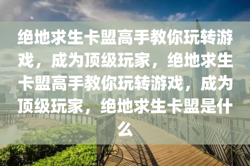 绝地求生卡盟高手教你玩转游戏，成为顶级玩家，绝地求生卡盟高手教你玩转游戏，成为顶级玩家，绝地求生卡盟是什么