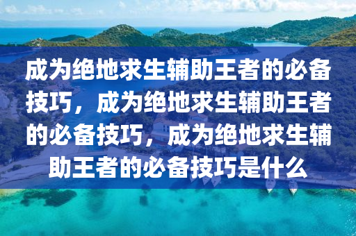 成为绝地求生辅助王者的必备技巧，成为绝地求生辅助王者的必备技巧，成为绝地求生辅助王者的必备技巧是什么