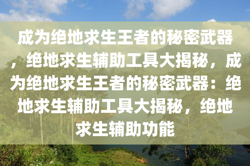 成为绝地求生王者的秘密武器，绝地求生辅助工具大揭秘，成为绝地求生王者的秘密武器：绝地求生辅助工具大揭秘，绝地求生辅助功能