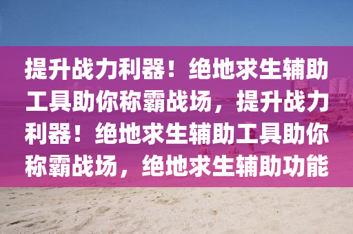 提升战力利器！绝地求生辅助工具助你称霸战场，提升战力利器！绝地求生辅助工具助你称霸战场，绝地求生辅助功能