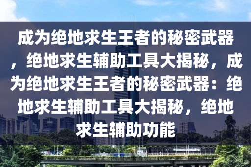 成为绝地求生王者的秘密武器，绝地求生辅助工具大揭秘，成为绝地求生王者的秘密武器：绝地求生辅助工具大揭秘，绝地求生辅助功能