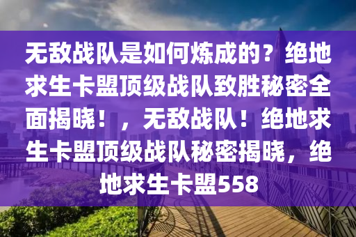 无敌战队是如何炼成的？绝地求生卡盟顶级战队致胜秘密全面揭晓！，无敌战队！绝地求生卡盟顶级战队秘密揭晓，绝地求生卡盟558