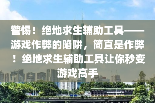 警惕！绝地求生辅助工具——游戏作弊的陷阱，简直是作弊！绝地求生辅助工具让你秒变游戏高手