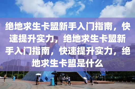 绝地求生卡盟新手入门指南，快速提升实力，绝地求生卡盟新手入门指南，快速提升实力，绝地求生卡盟是什么