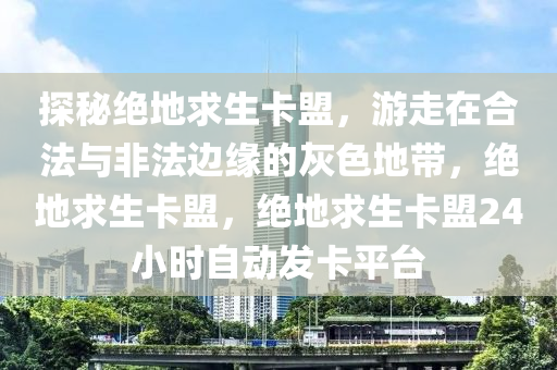 探秘绝地求生卡盟，游走在合法与非法边缘的灰色地带，绝地求生卡盟，绝地求生卡盟24小时自动发卡平台