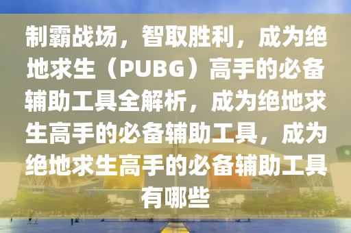 制霸战场，智取胜利，成为绝地求生（PUBG）高手的必备辅助工具全解析，成为绝地求生高手的必备辅助工具，成为绝地求生高手的必备辅助工具有哪些
