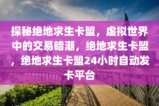 探秘绝地求生卡盟，虚拟世界中的交易暗潮，绝地求生卡盟，绝地求生卡盟24小时自动发卡平台