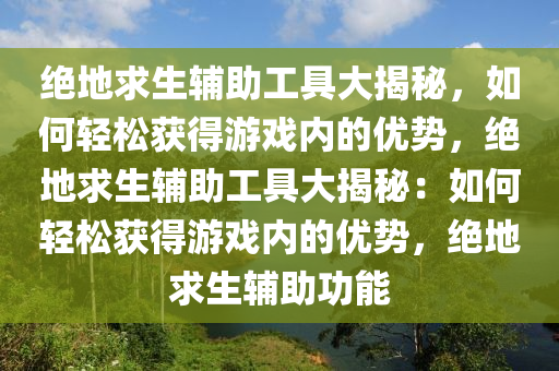 绝地求生辅助工具大揭秘，如何轻松获得游戏内的优势，绝地求生辅助工具大揭秘：如何轻松获得游戏内的优势，绝地求生辅助功能