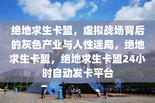 绝地求生卡盟，虚拟战场背后的灰色产业与人性迷局，绝地求生卡盟，绝地求生卡盟24小时自动发卡平台