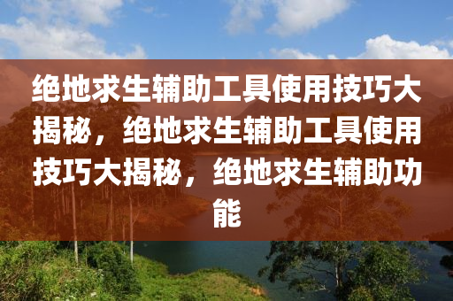 绝地求生辅助工具使用技巧大揭秘，绝地求生辅助工具使用技巧大揭秘，绝地求生辅助功能