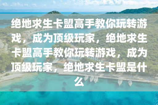绝地求生卡盟高手教你玩转游戏，成为顶级玩家，绝地求生卡盟高手教你玩转游戏，成为顶级玩家，绝地求生卡盟是什么
