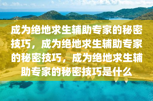 成为绝地求生辅助专家的秘密技巧，成为绝地求生辅助专家的秘密技巧，成为绝地求生辅助专家的秘密技巧是什么