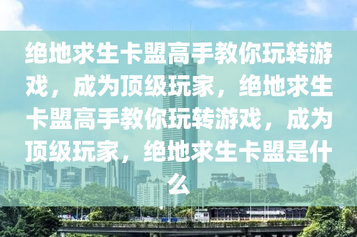 绝地求生卡盟高手教你玩转游戏，成为顶级玩家，绝地求生卡盟高手教你玩转游戏，成为顶级玩家，绝地求生卡盟是什么