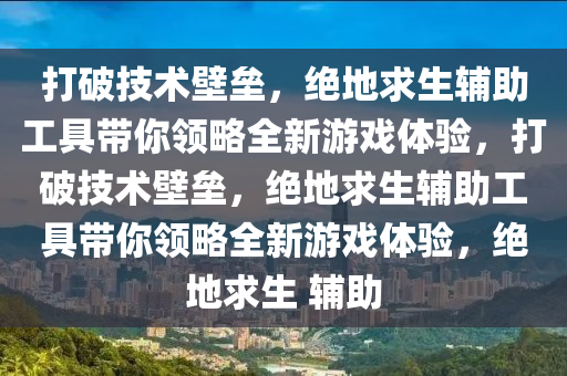 打破技术壁垒，绝地求生辅助工具带你领略全新游戏体验，打破技术壁垒，绝地求生辅助工具带你领略全新游戏体验，绝地求生 辅助