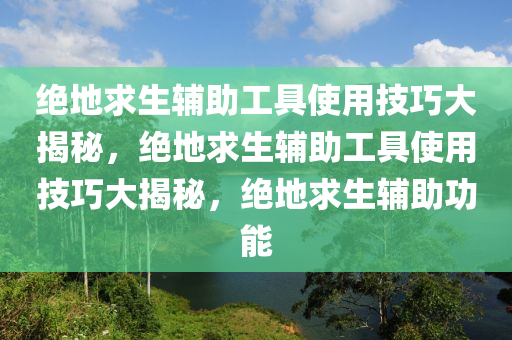 绝地求生辅助工具使用技巧大揭秘，绝地求生辅助工具使用技巧大揭秘，绝地求生辅助功能