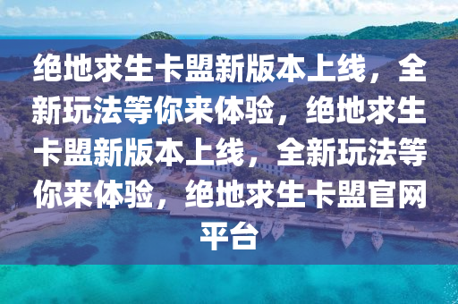 绝地求生卡盟新版本上线，全新玩法等你来体验，绝地求生卡盟新版本上线，全新玩法等你来体验，绝地求生卡盟官网平台