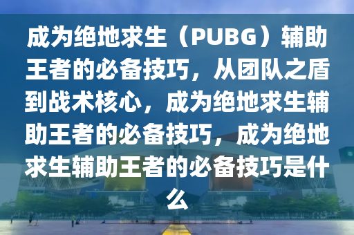 成为绝地求生（PUBG）辅助王者的必备技巧，从团队之盾到战术核心，成为绝地求生辅助王者的必备技巧，成为绝地求生辅助王者的必备技巧是什么