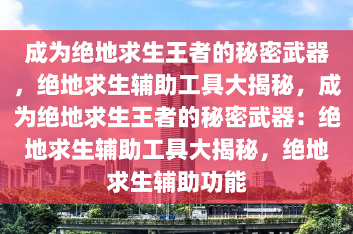 成为绝地求生王者的秘密武器，绝地求生辅助工具大揭秘，成为绝地求生王者的秘密武器：绝地求生辅助工具大揭秘，绝地求生辅助功能