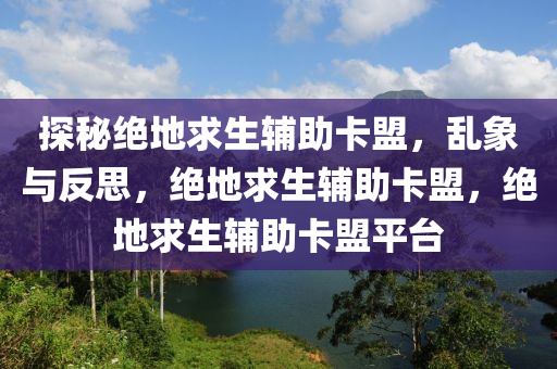 探秘绝地求生辅助卡盟，乱象与反思，绝地求生辅助卡盟，绝地求生辅助卡盟平台