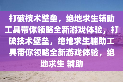 打破技术壁垒，绝地求生辅助工具带你领略全新游戏体验，打破技术壁垒，绝地求生辅助工具带你领略全新游戏体验，绝地求生 辅助