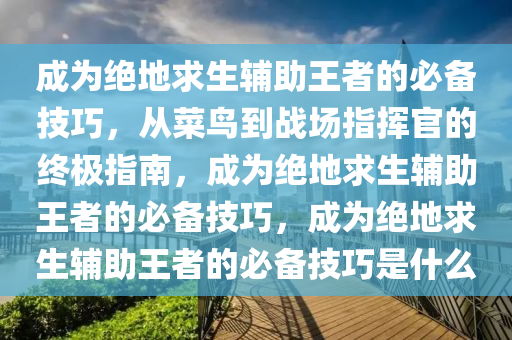 成为绝地求生辅助王者的必备技巧，从菜鸟到战场指挥官的终极指南，成为绝地求生辅助王者的必备技巧，成为绝地求生辅助王者的必备技巧是什么