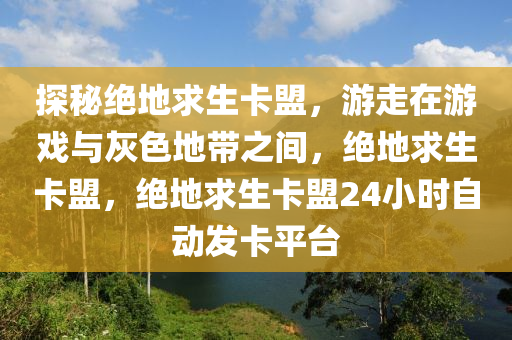 探秘绝地求生卡盟，游走在游戏与灰色地带之间，绝地求生卡盟，绝地求生卡盟24小时自动发卡平台