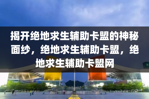 揭开绝地求生辅助卡盟的神秘面纱，绝地求生辅助卡盟，绝地求生辅助卡盟网