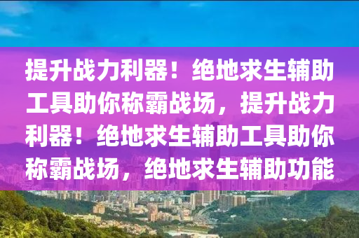 提升战力利器！绝地求生辅助工具助你称霸战场，提升战力利器！绝地求生辅助工具助你称霸战场，绝地求生辅助功能