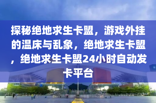 探秘绝地求生卡盟，游戏外挂的温床与乱象，绝地求生卡盟，绝地求生卡盟24小时自动发卡平台