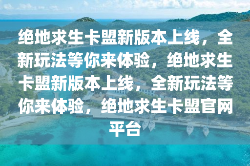 绝地求生卡盟新版本上线，全新玩法等你来体验，绝地求生卡盟新版本上线，全新玩法等你来体验，绝地求生卡盟官网平台