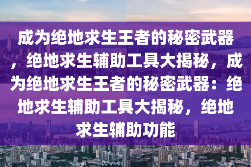 成为绝地求生王者的秘密武器，绝地求生辅助工具大揭秘，成为绝地求生王者的秘密武器：绝地求生辅助工具大揭秘，绝地求生辅助功能