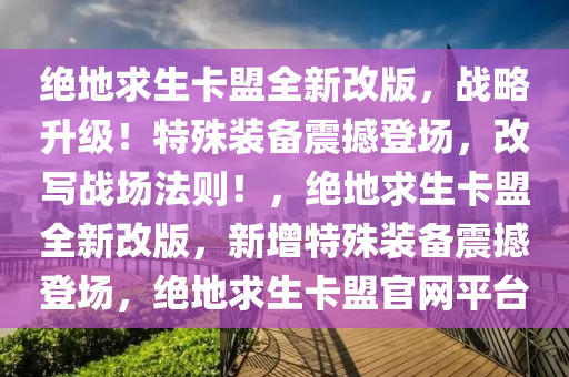 绝地求生卡盟全新改版，战略升级！特殊装备震撼登场，改写战场法则！，绝地求生卡盟全新改版，新增特殊装备震撼登场，绝地求生卡盟官网平台