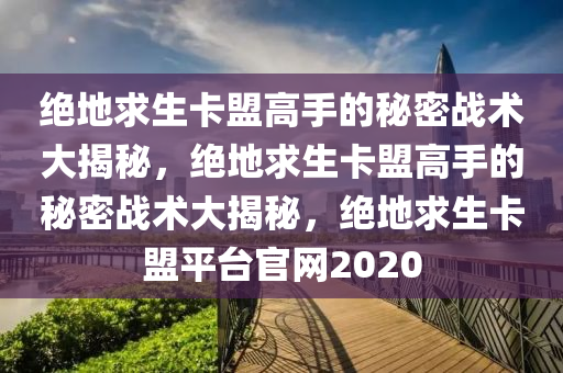 绝地求生卡盟高手的秘密战术大揭秘，绝地求生卡盟高手的秘密战术大揭秘，绝地求生卡盟平台官网2020