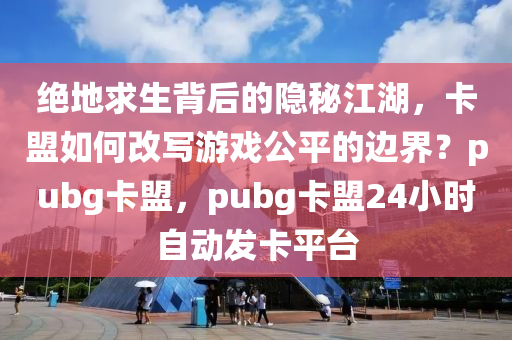 绝地求生背后的隐秘江湖，卡盟如何改写游戏公平的边界？pubg卡盟，pubg卡盟24小时自动发卡平台